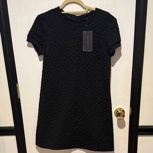 Zara Black Textured Mini Dress